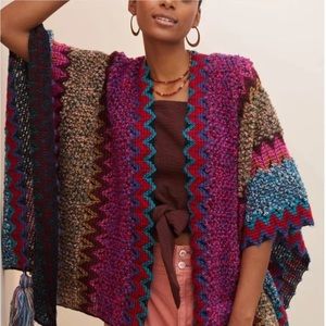 Anthropologie Multicolor Zigzag Sweater